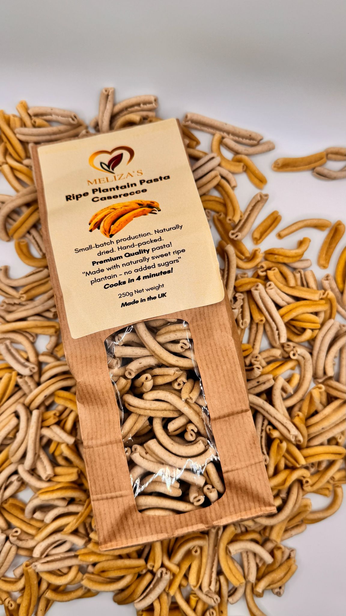 Meliza’s Gold™ – Ripe Plantain Casarecce Pasta - Image 2