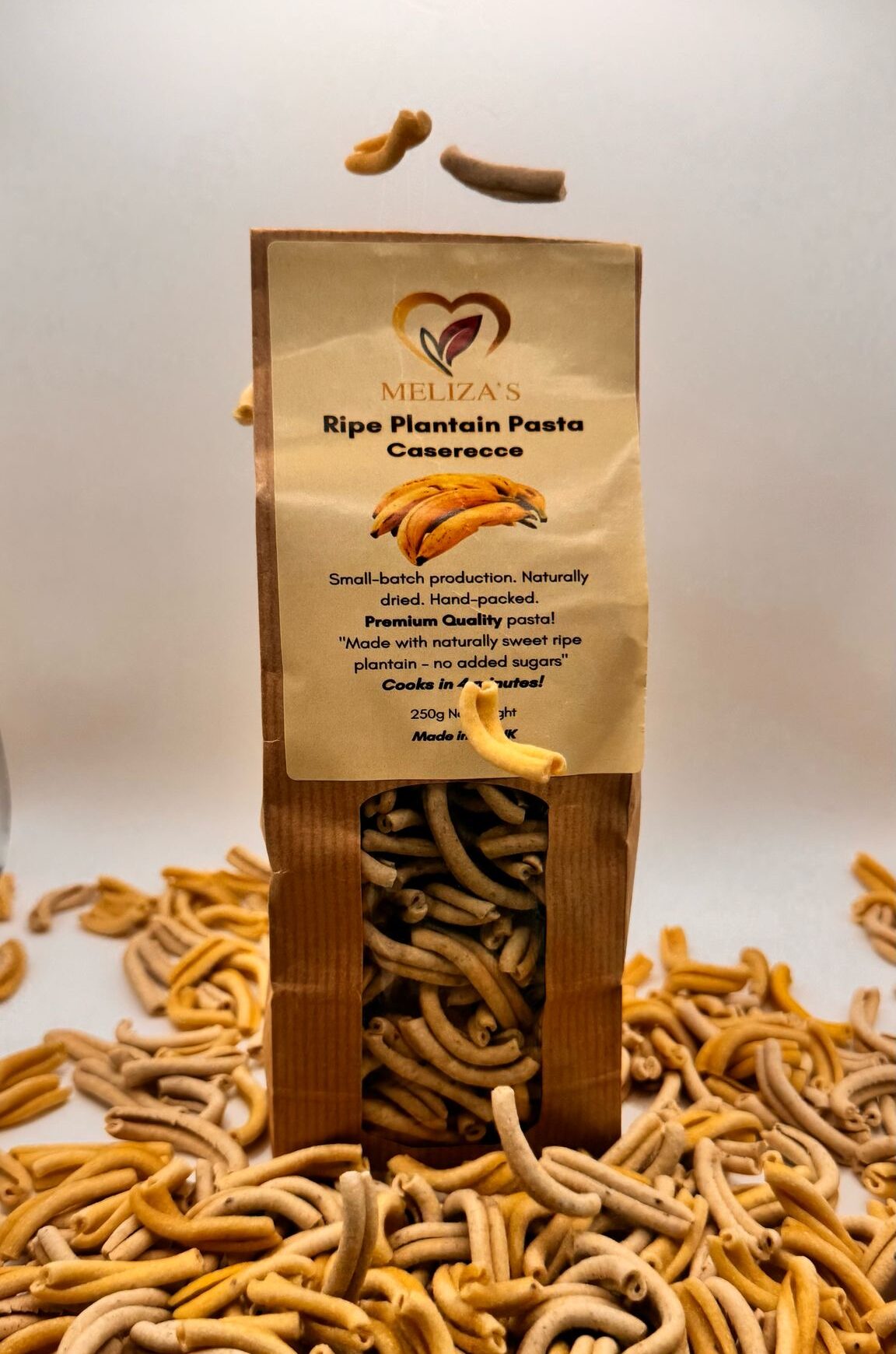 Meliza’s Gold™ – Ripe Plantain Casarecce Pasta